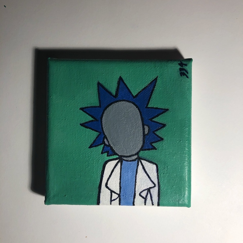 Handmade Rick Canvas Painting